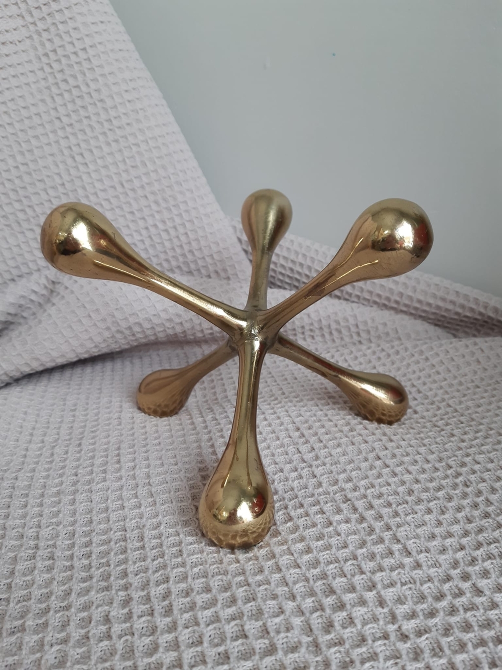 Very Rare Brass Decorative Jack Sculpture - Modern Accent Piece